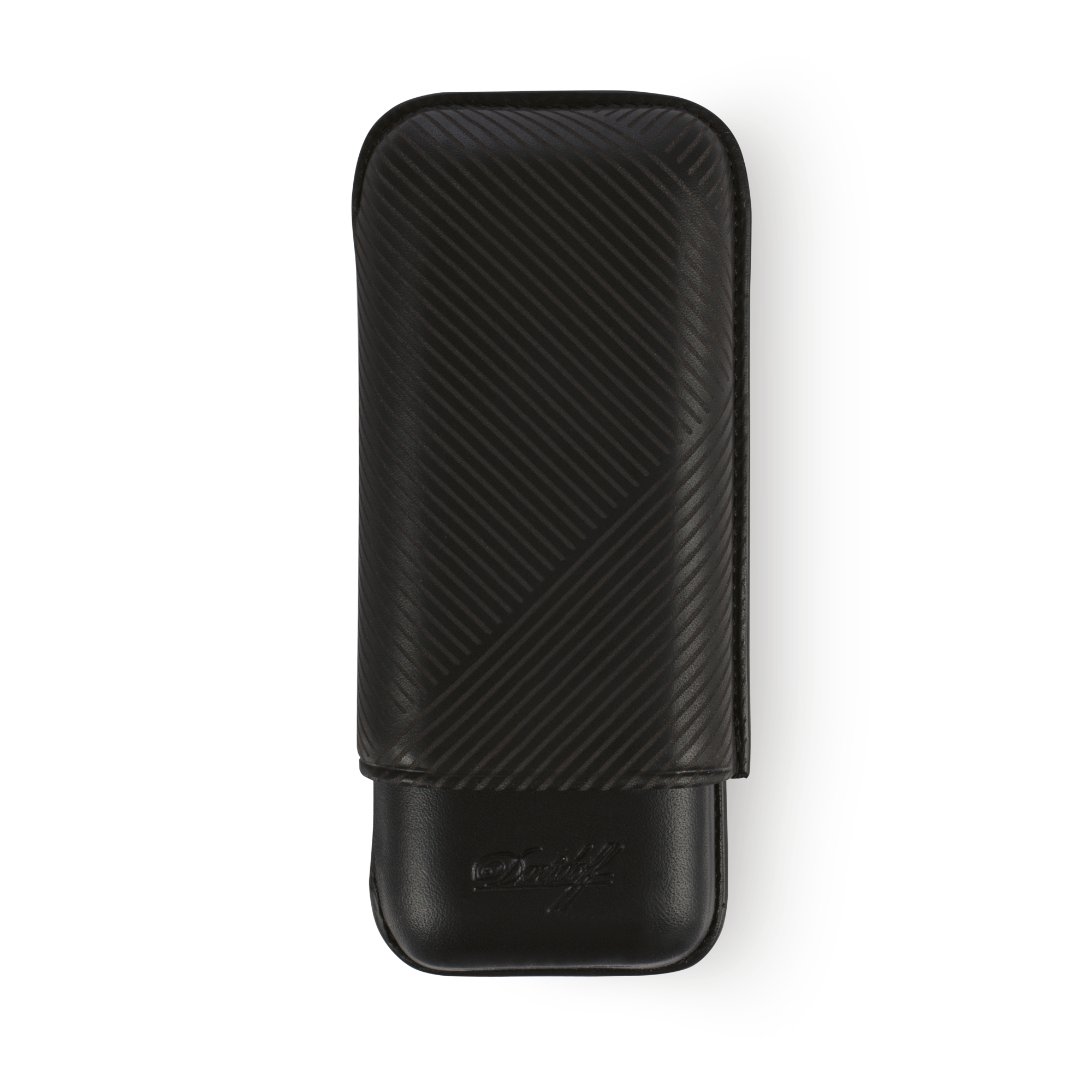 Davidoff Zigarrenetui R-2 Leder Blatt schwarz