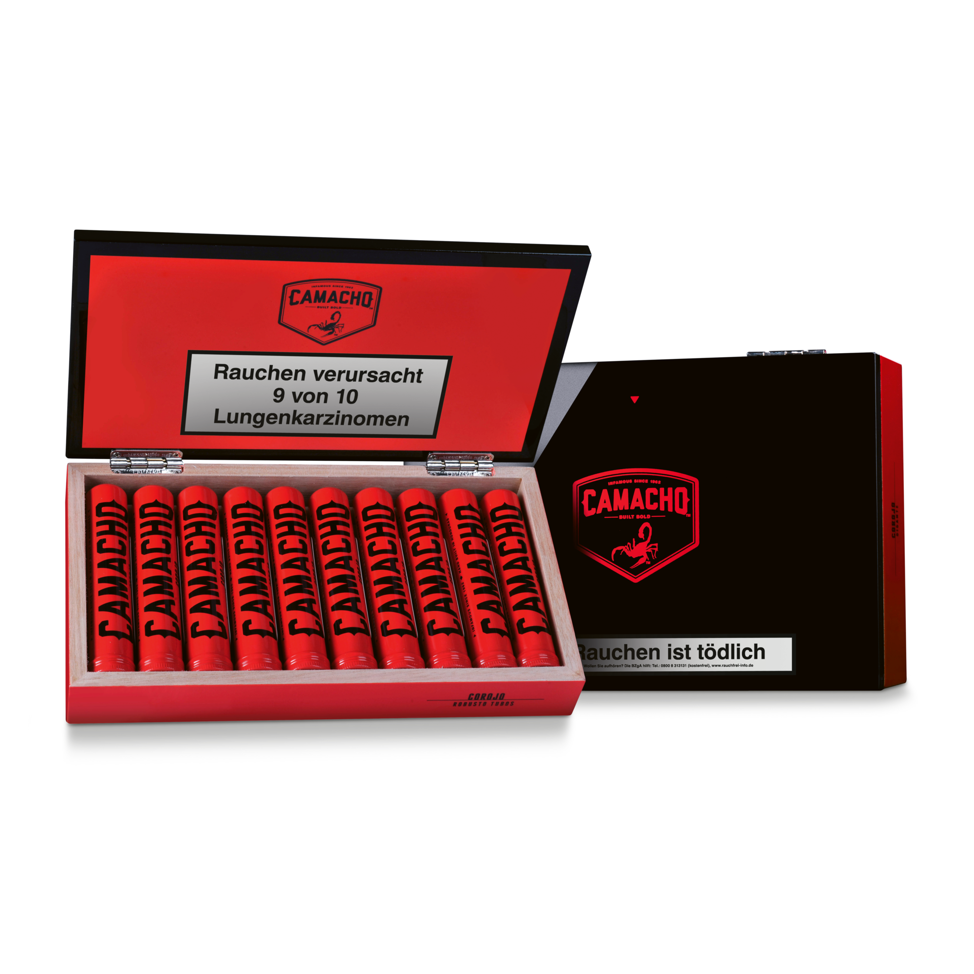 Camacho Corojo Robusto Tubos